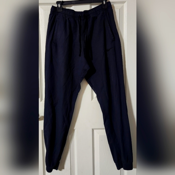 Nike Vintage Navy Lined Jogger Track Pants YOUTH Large - Picture 1 of 6
